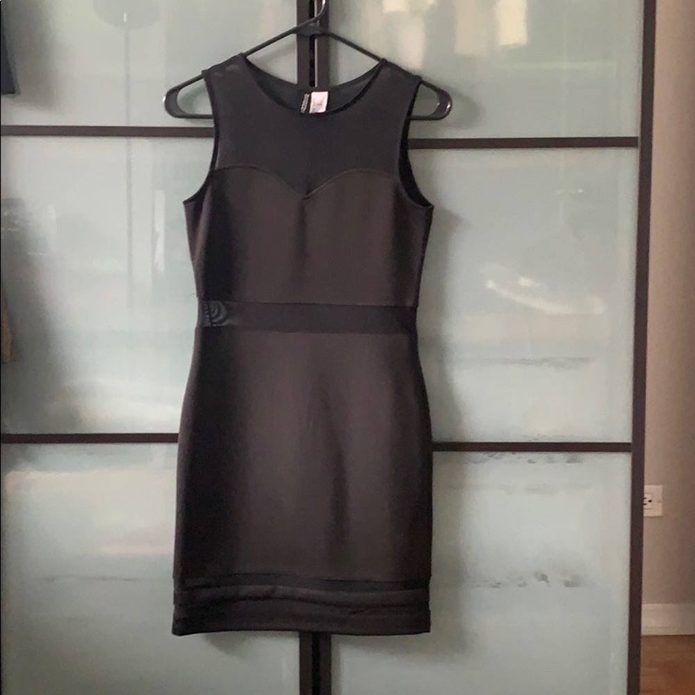 Sexy mini dress with sheer detail, bodycon
